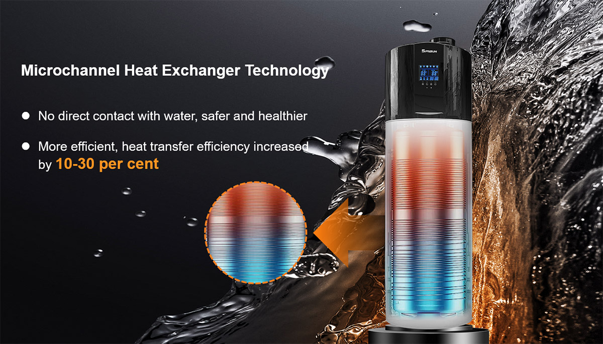 R290 AquaHero-Serie технология теплообменника с тепловым насосом для ГВС