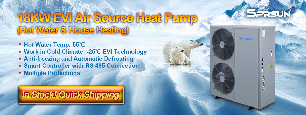 Низкотемпературный тепловой насос источника воздуха EVI мощностью 18 кВт